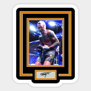 Charles Oliveira Facsimile Laser Engraved Signature Sticker